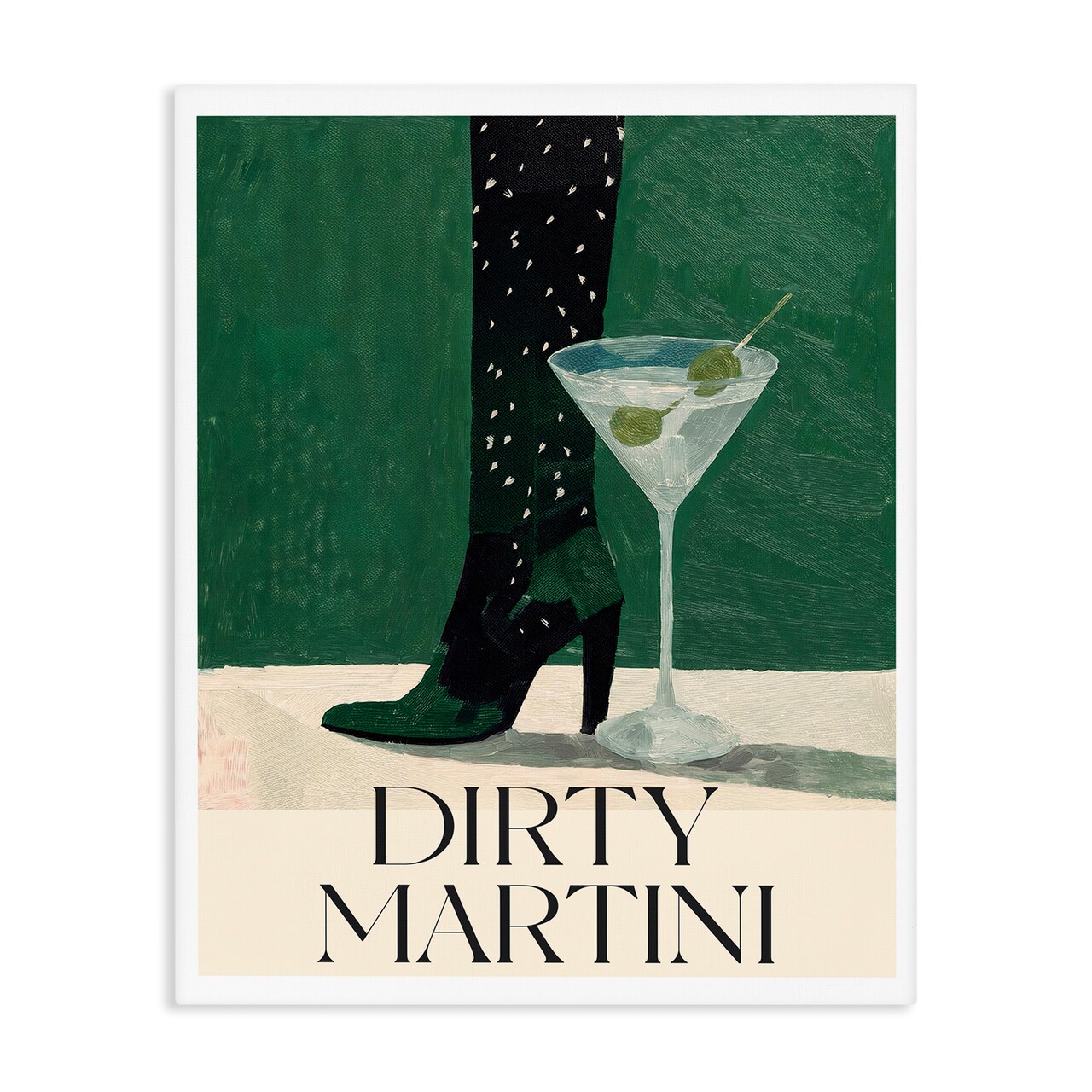 Stupell Industries Dirty Martini Stylish Heel Canvas, design by Lettered and Lined